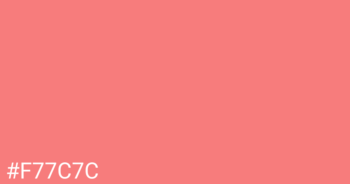 Hex color #f77c7c graphic