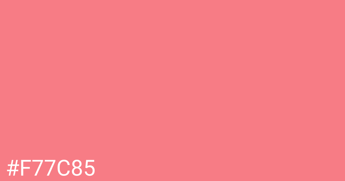 Hex color #f77c85 graphic
