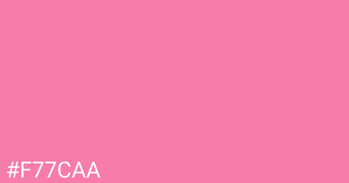 Hex color #f77caa graphic