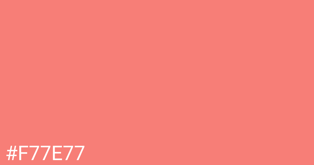 Hex color #f77e77 graphic