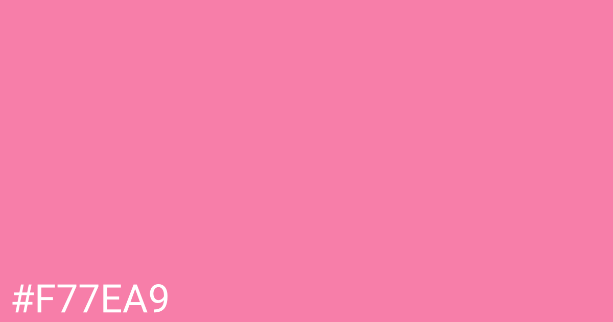 Hex color #f77ea9 graphic
