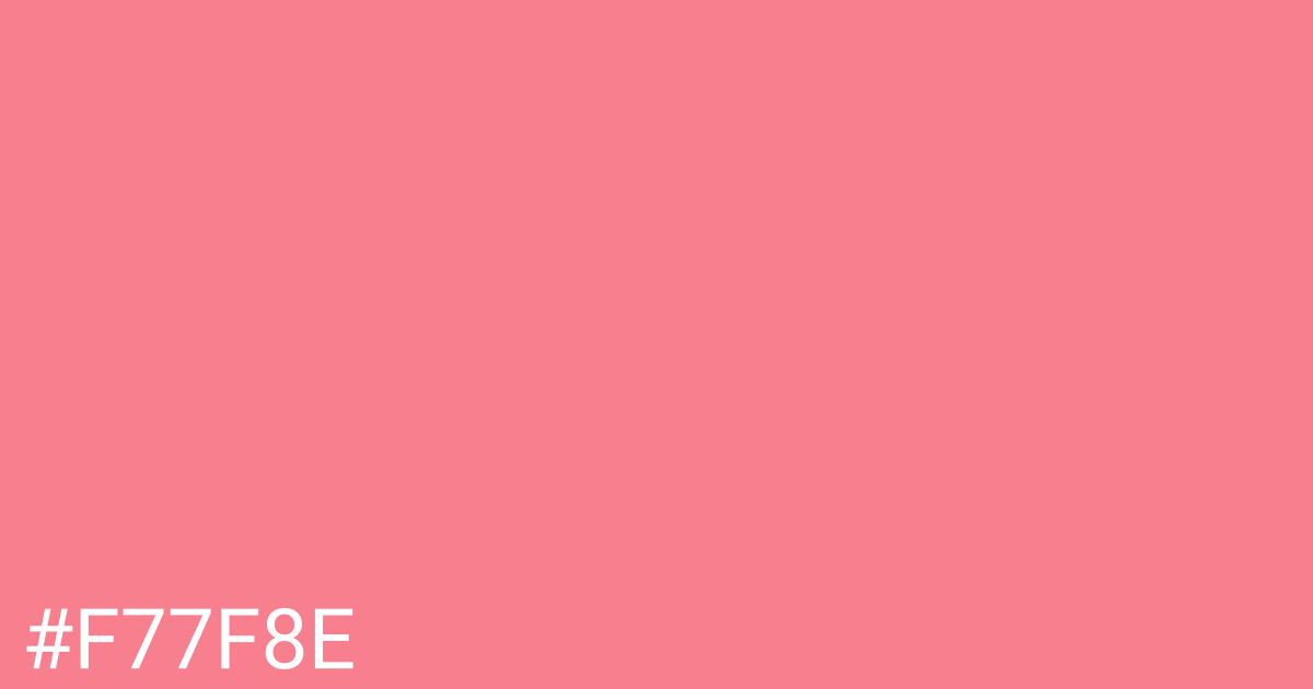 Hex color #f77f8e graphic