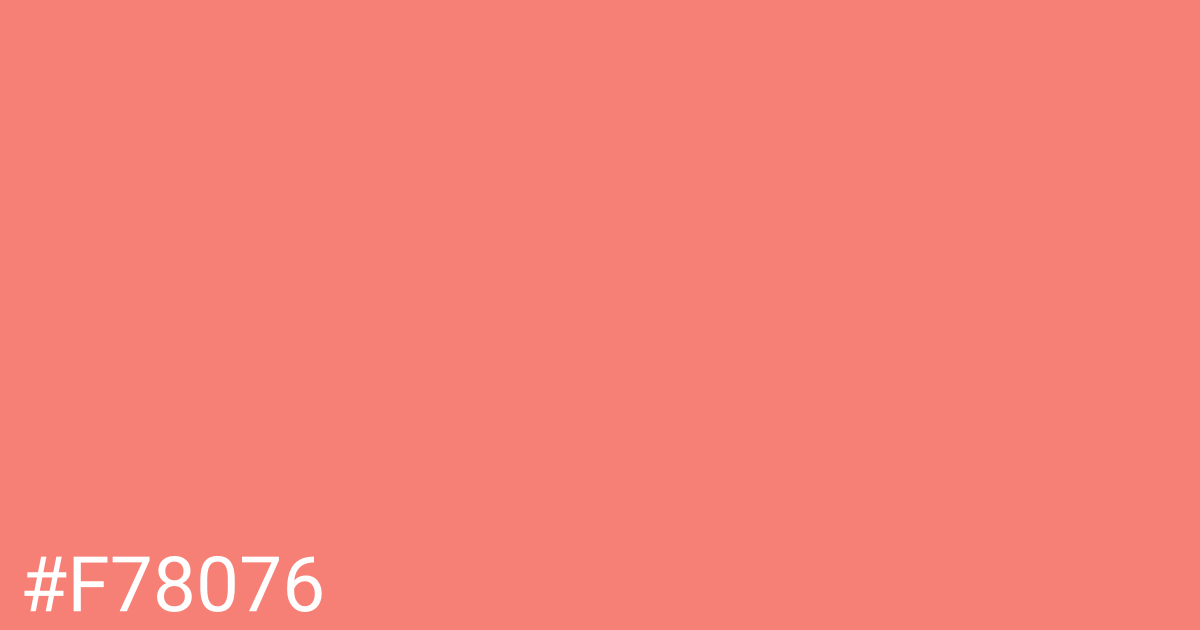 Hex color #f78076 graphic
