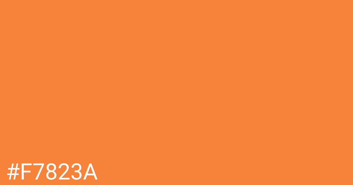 Hex color #f7823a graphic