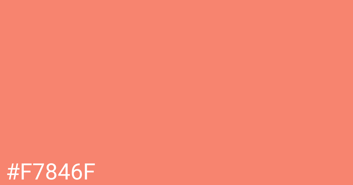 Hex color #f7846f graphic