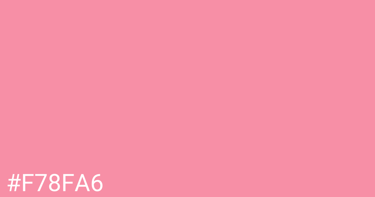 Hex color #f78fa6 graphic