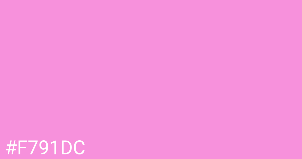 Hex color #f791dc graphic