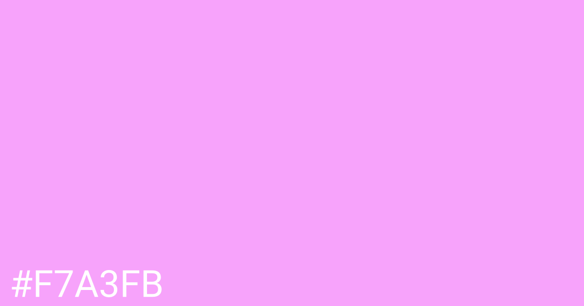 Hex color #f7a3fb graphic