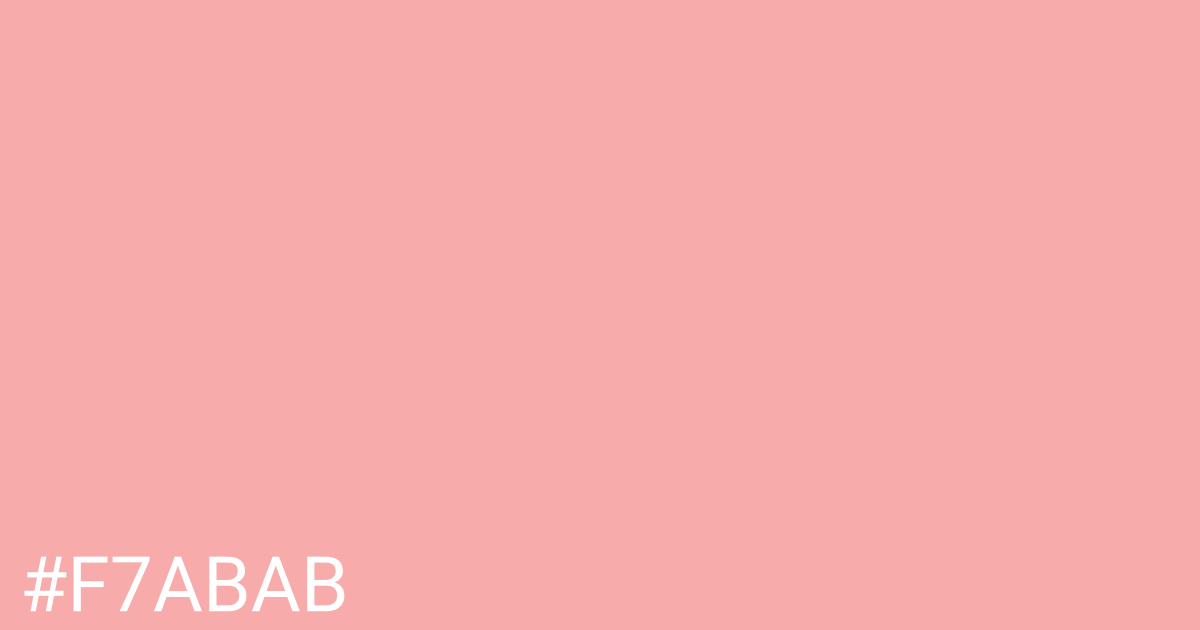 Hex color #f7abab graphic