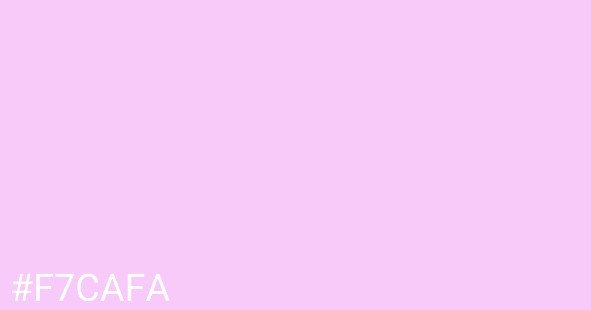 Hex color #f7cafa graphic