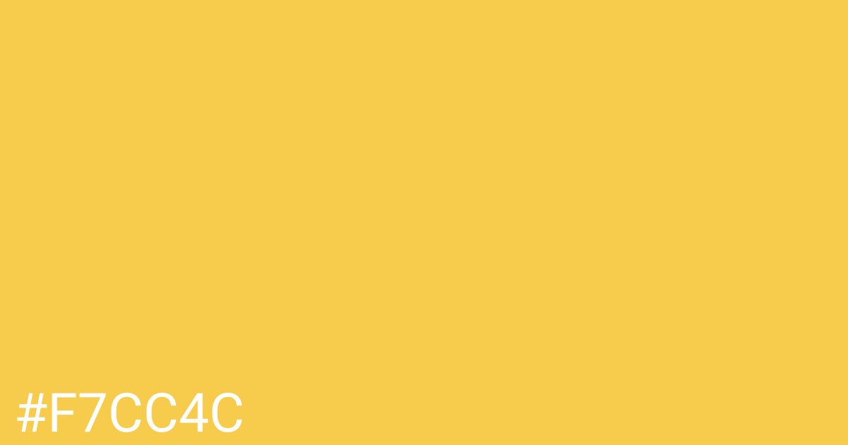 Hex color #f7cc4c graphic