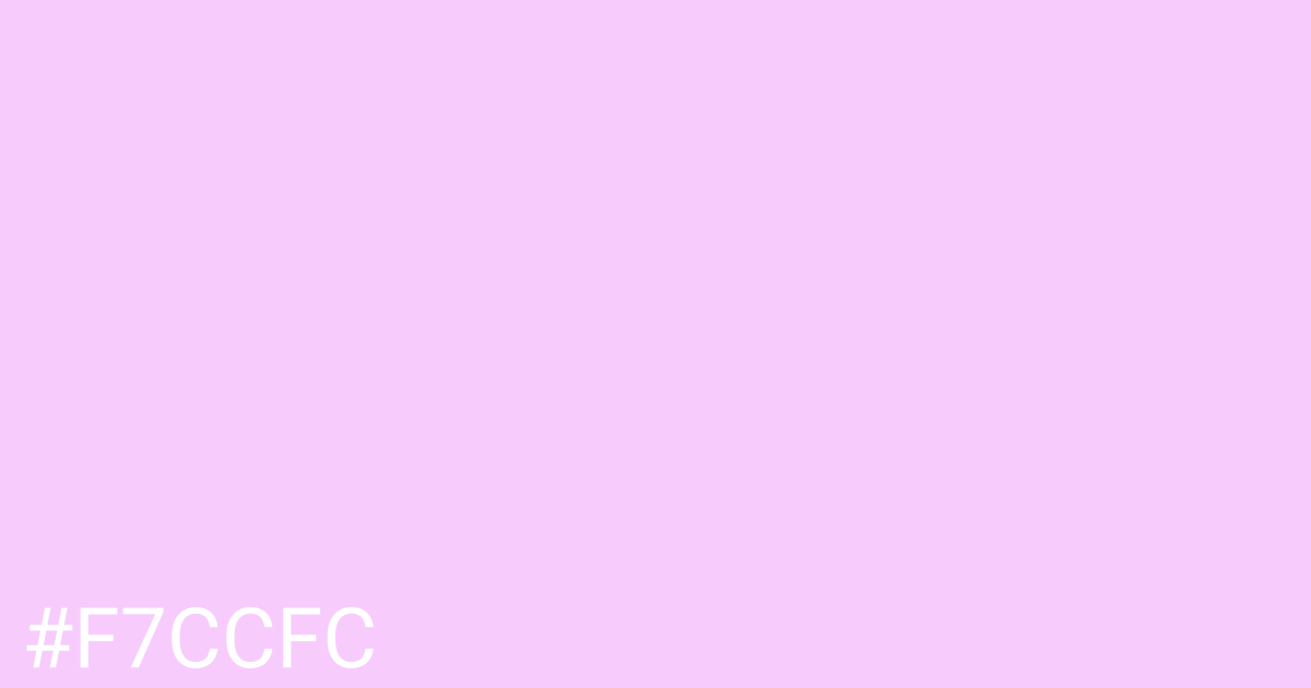 Hex color #f7ccfc graphic