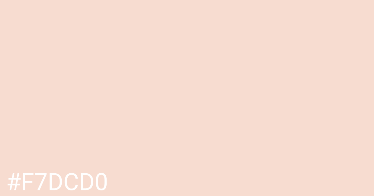 Hex color #f7dcd0 graphic
