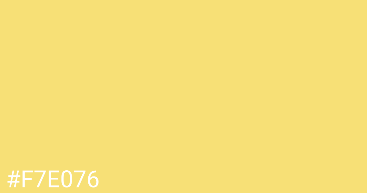 Hex color #f7e076 graphic