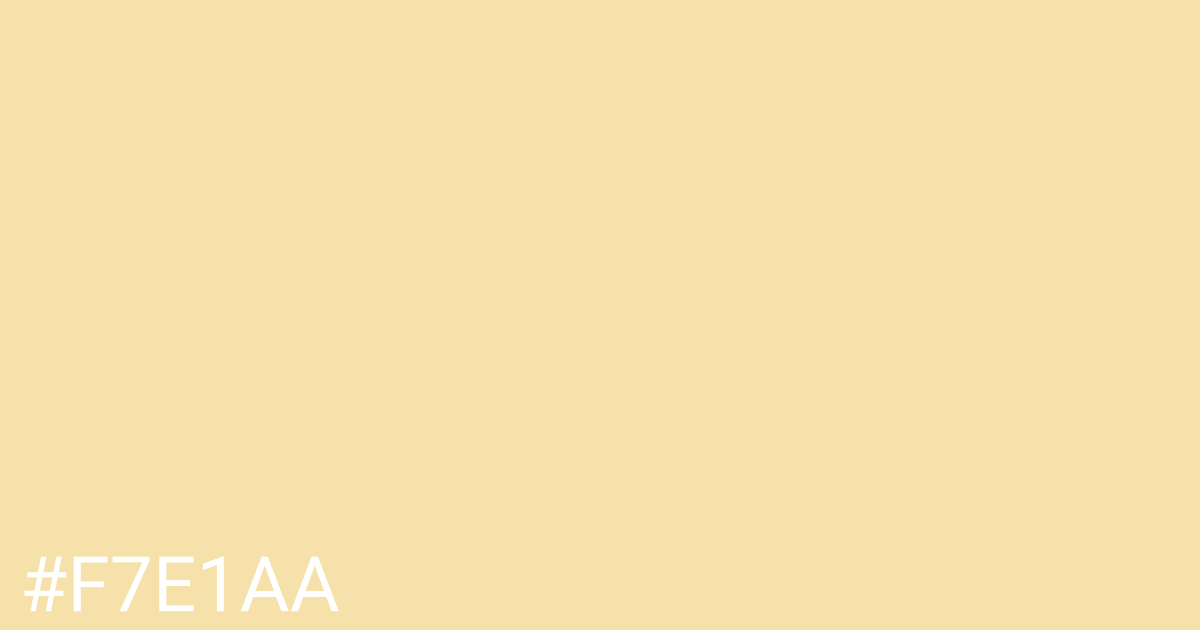 Hex color #f7e1aa graphic