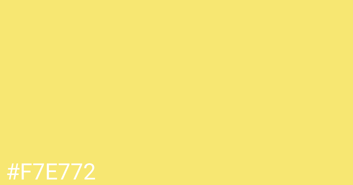 Hex color #f7e772 graphic