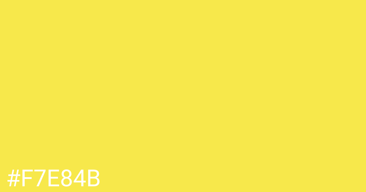 Hex color #f7e84b graphic