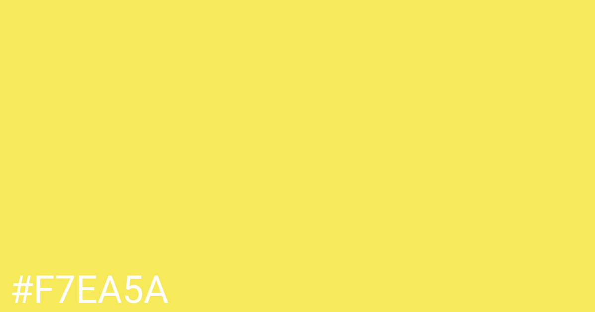 Hex color #f7ea5a graphic