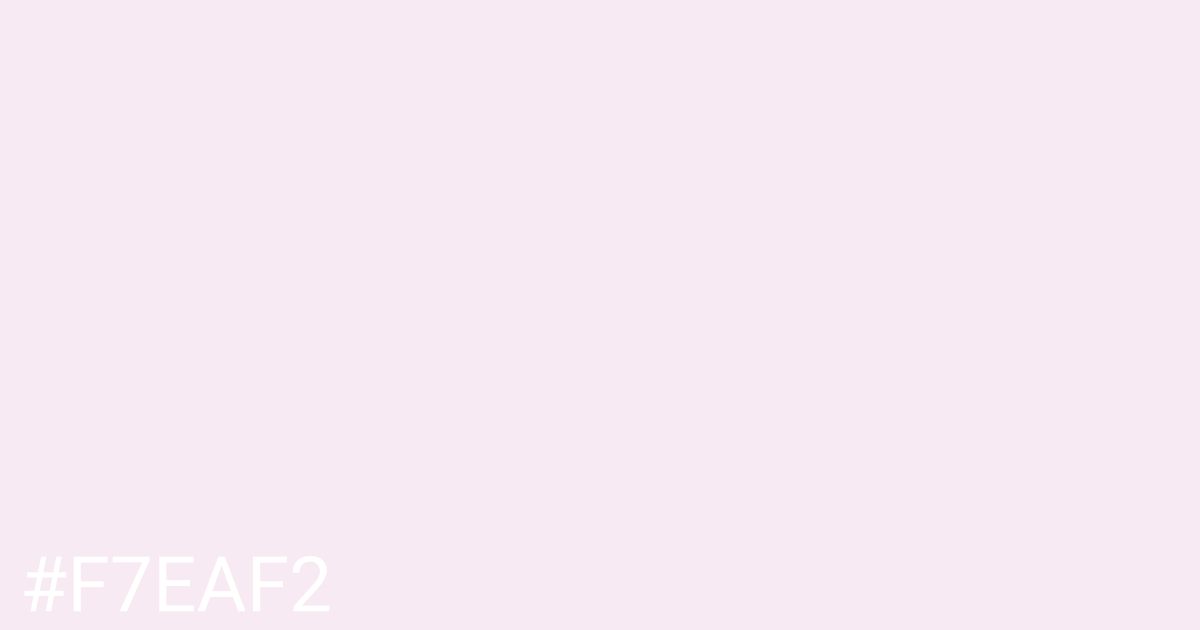 Hex color #f7eaf2 graphic