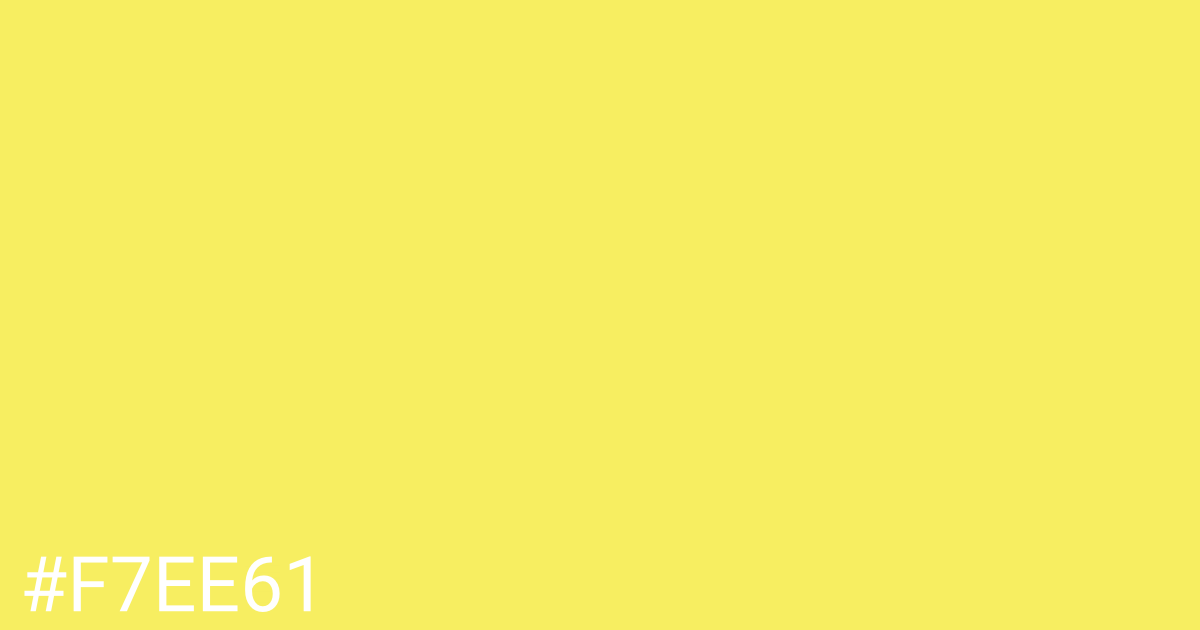 Hex color #f7ee61 graphic