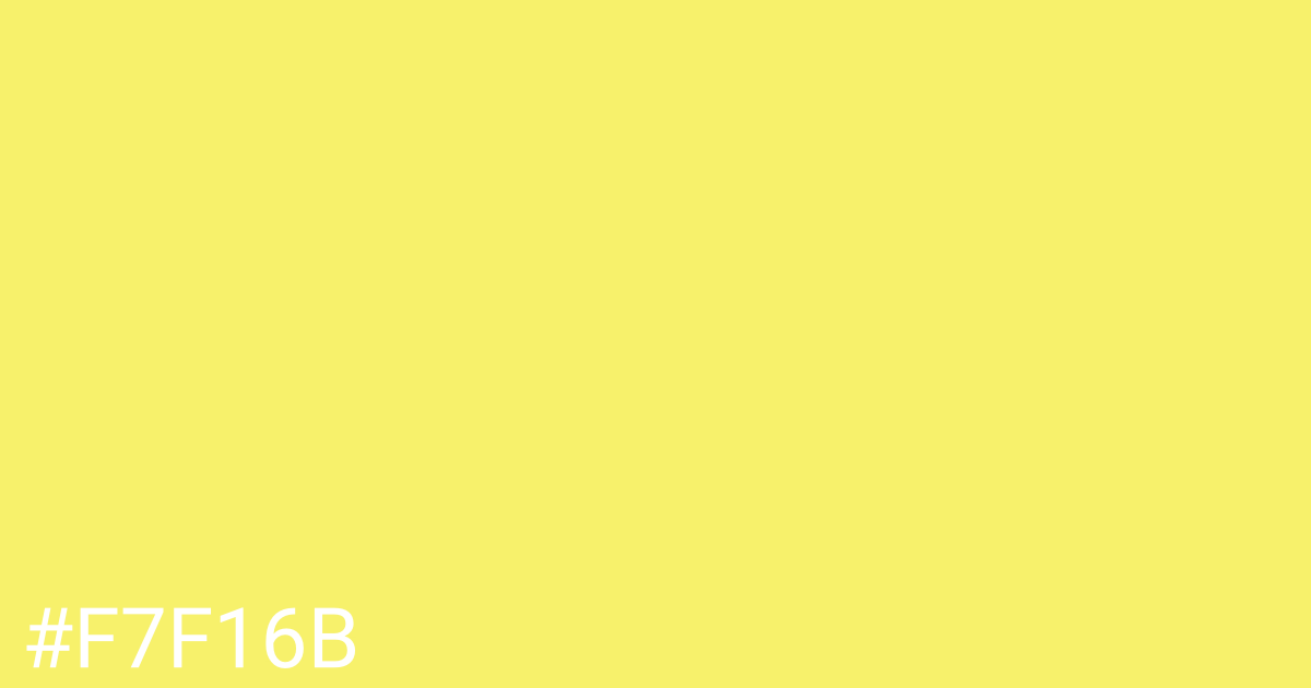 Hex color #f7f16b graphic