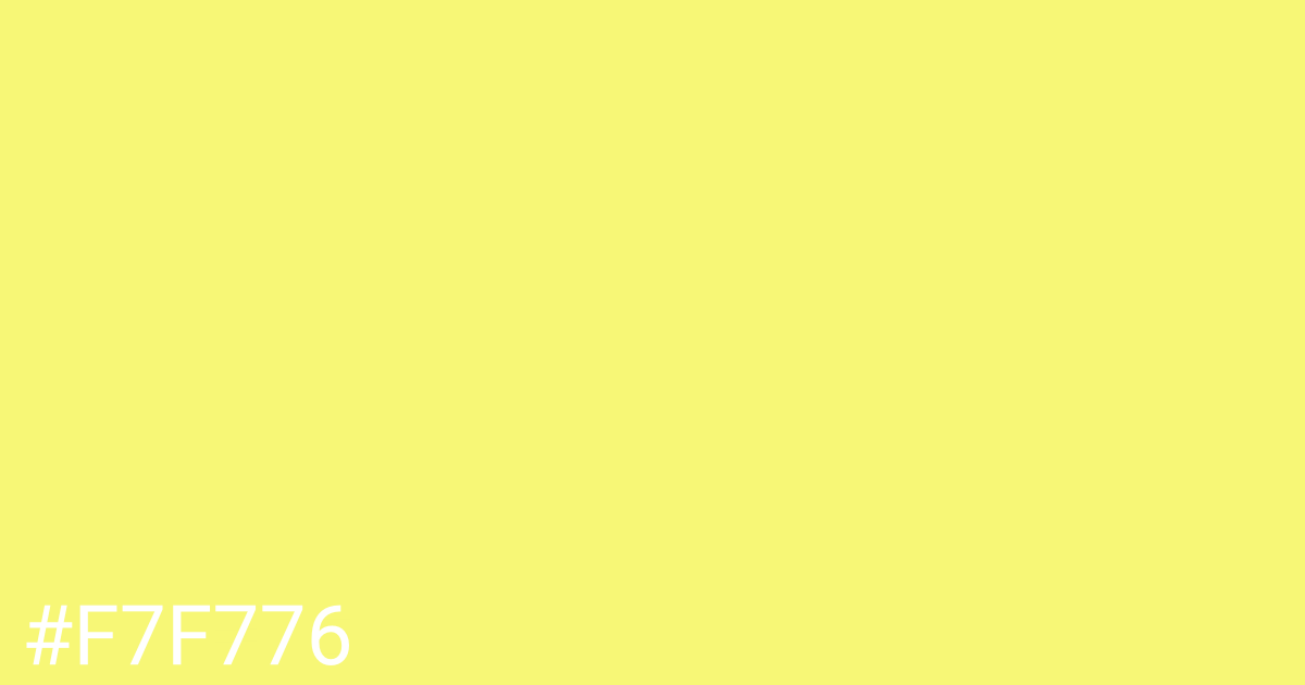 Hex color #f7f776 graphic