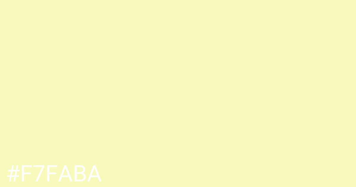 Hex color #f7faba graphic