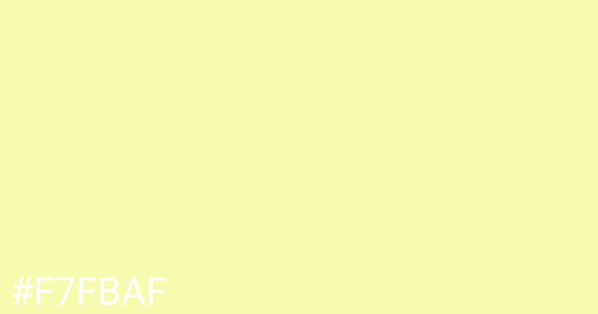 Hex color #f7fbaf graphic