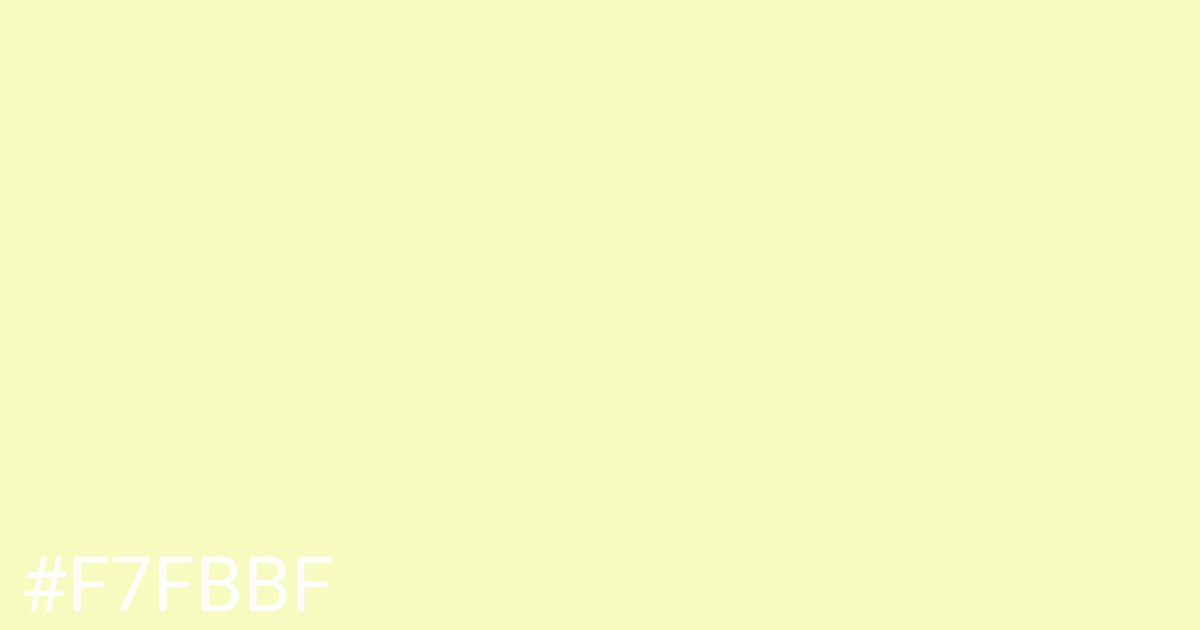 Hex color #f7fbbf graphic