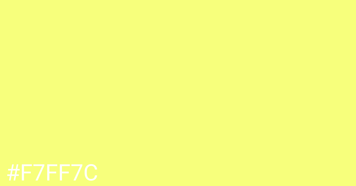 Hex color #f7ff7c graphic