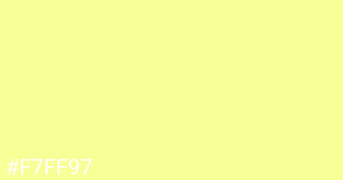 Hex color #f7ff97 graphic