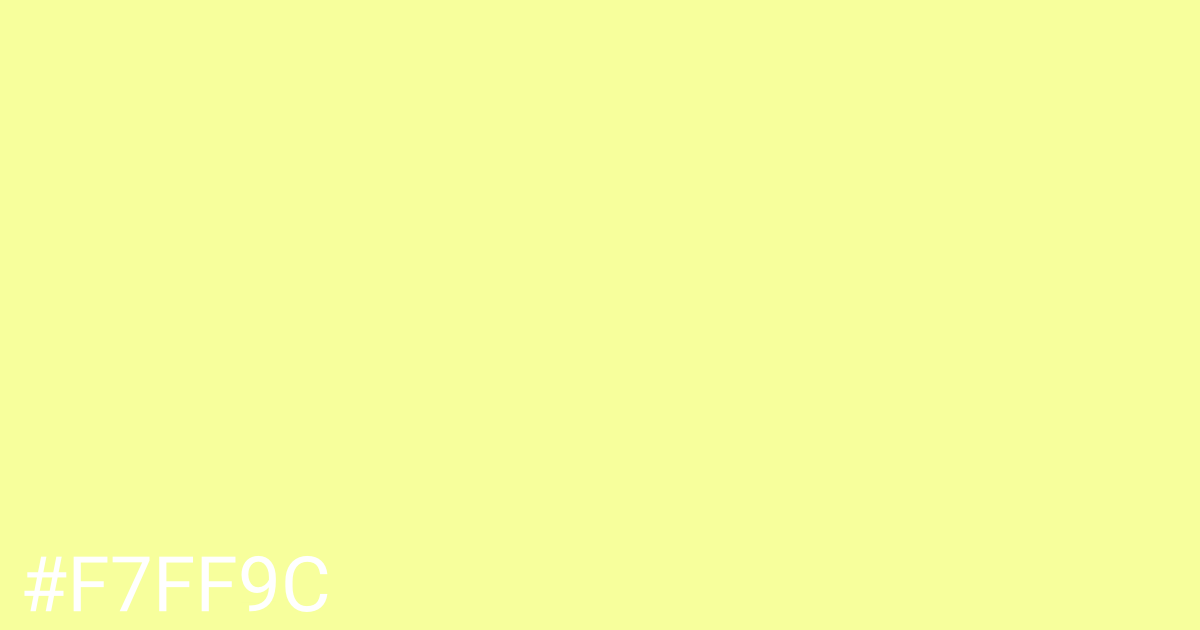 Hex color #f7ff9c graphic