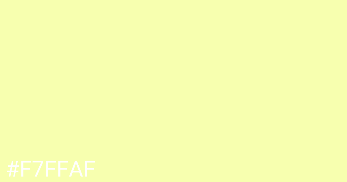 Hex color #f7ffaf graphic