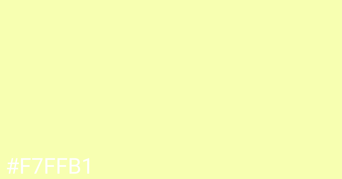 Hex color #f7ffb1 graphic