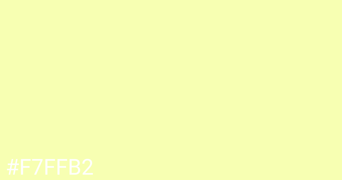 Hex color #f7ffb2 graphic