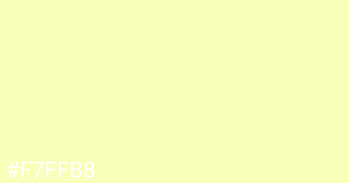 Hex color #f7ffb8 graphic