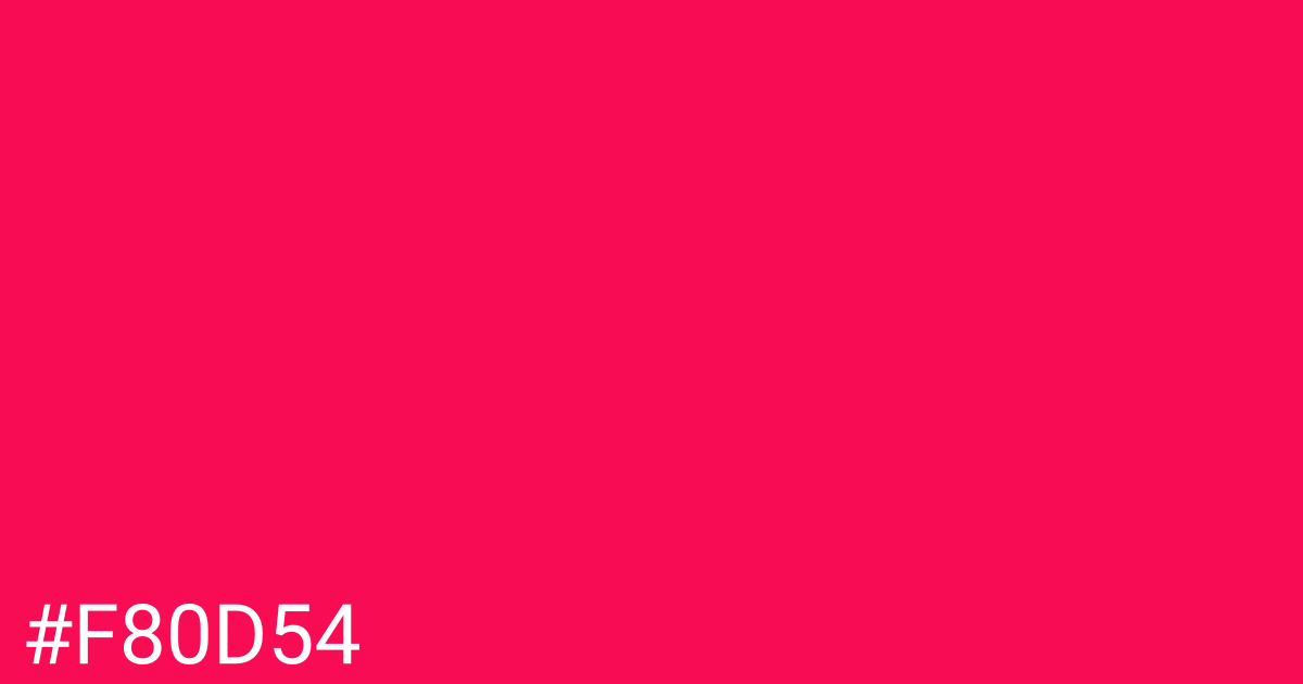 Hex color #f80d54 graphic