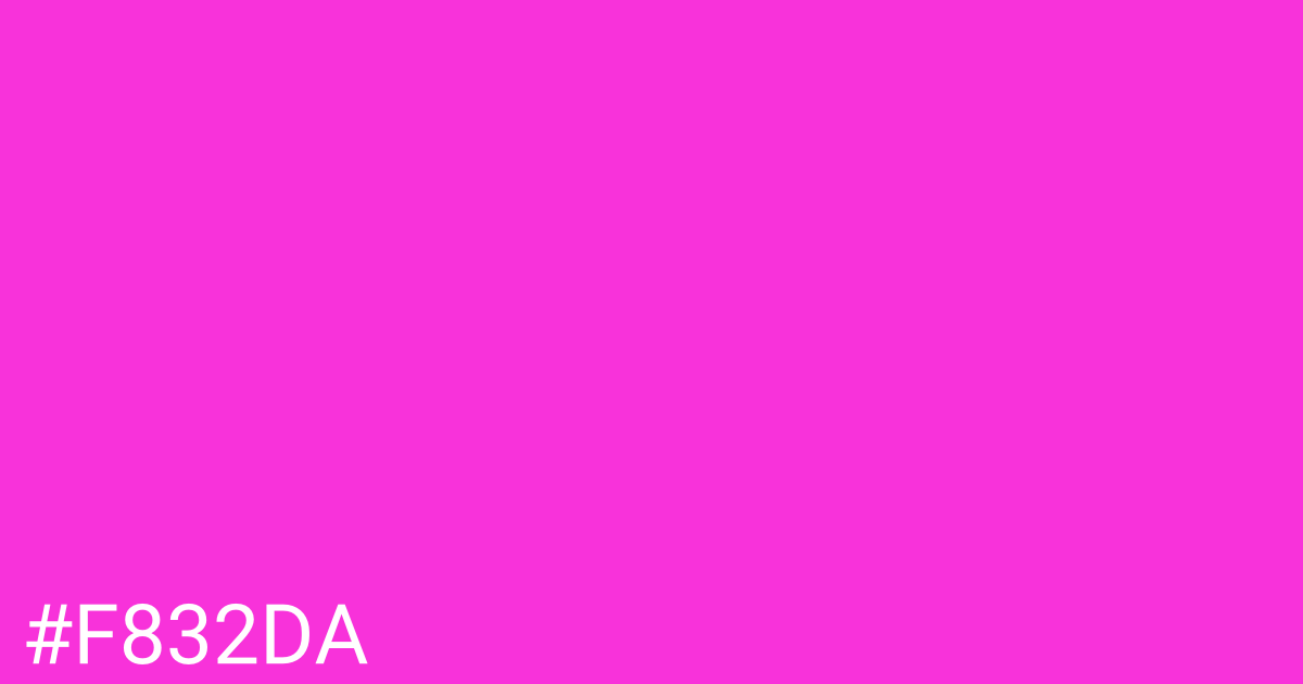 Hex color #f832da graphic