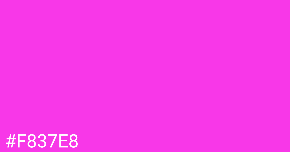 Hex color #f837e8 graphic