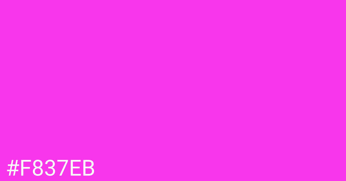 Hex color #f837eb graphic