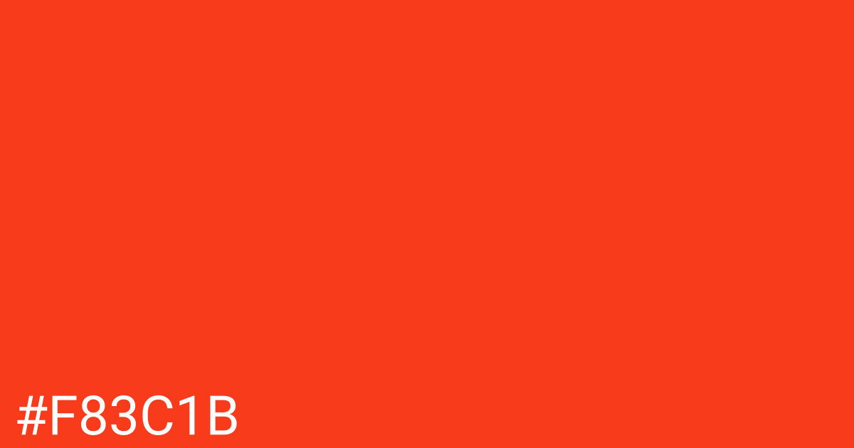 Hex color #f83c1b graphic