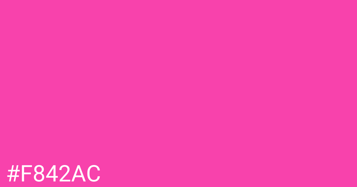 Hex color #f842ac graphic