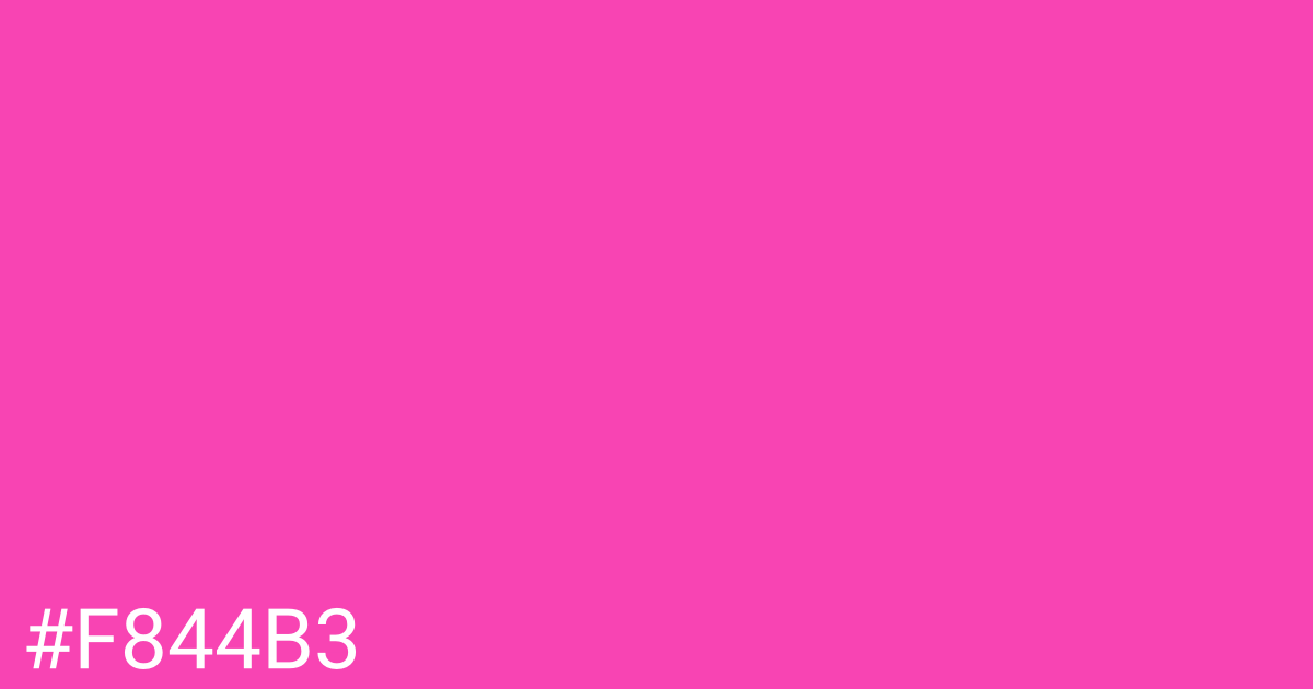 Hex color #f844b3 graphic