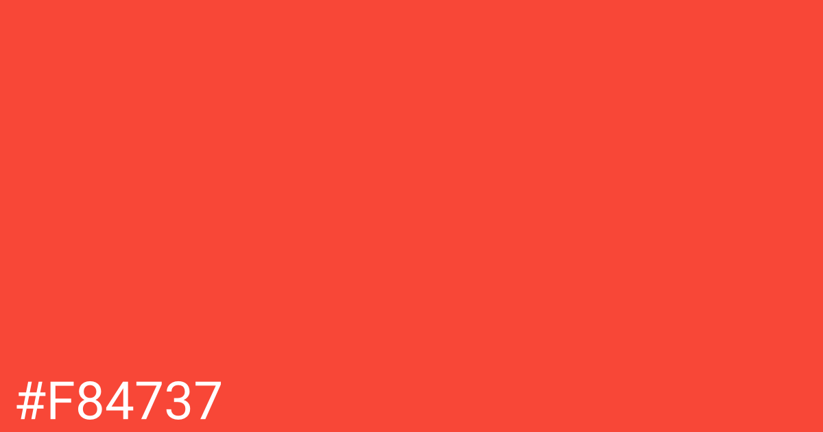Hex color #f84737 graphic