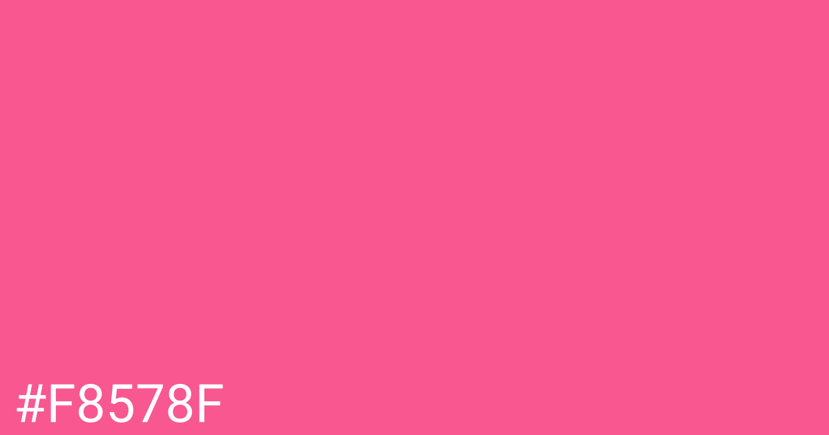 Hex color #f8578f graphic