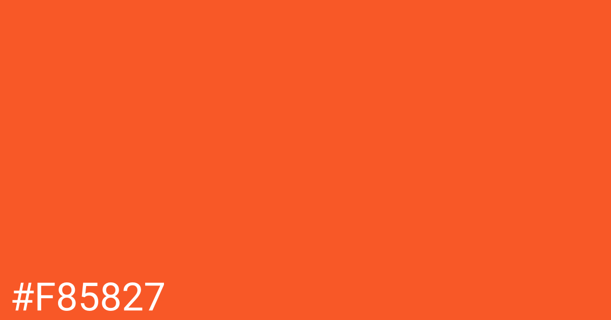 Hex color #f85827 graphic