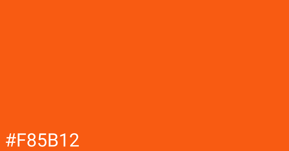 Hex color #f85b12 graphic