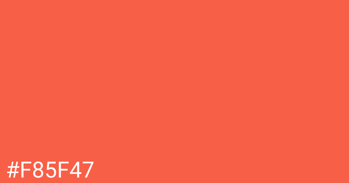 Hex color #f85f47 graphic