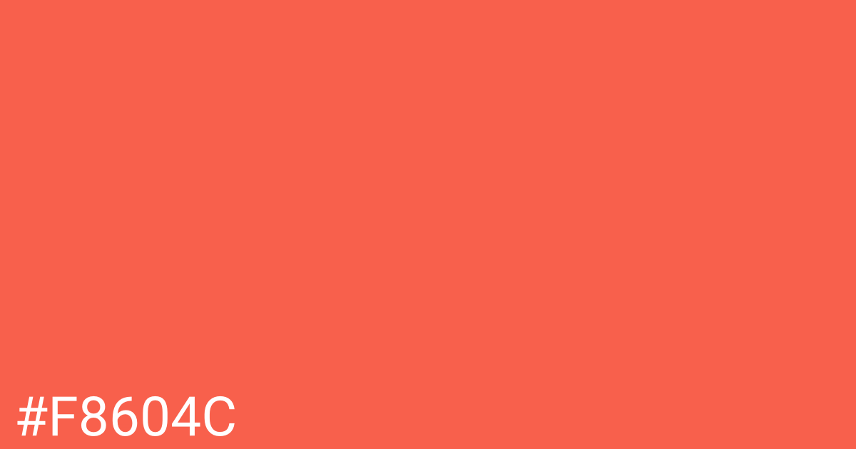 Hex color #f8604c graphic