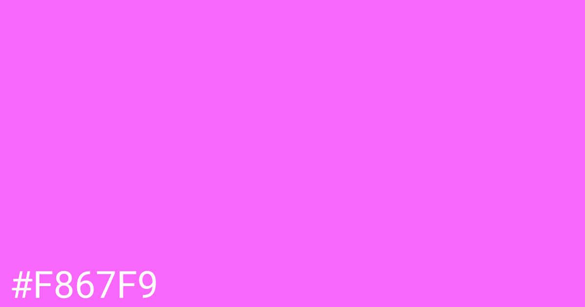 Hex color #f867f9 graphic
